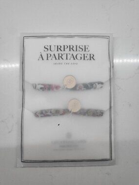 SÉZANE Floral Fabric Charm Bracelet Duo